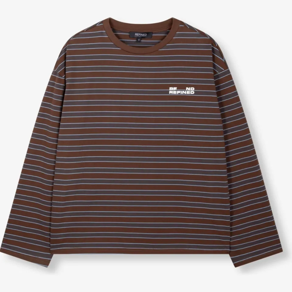 Refined Department Amelie longsleeve donkerbruin bruin, foto 2