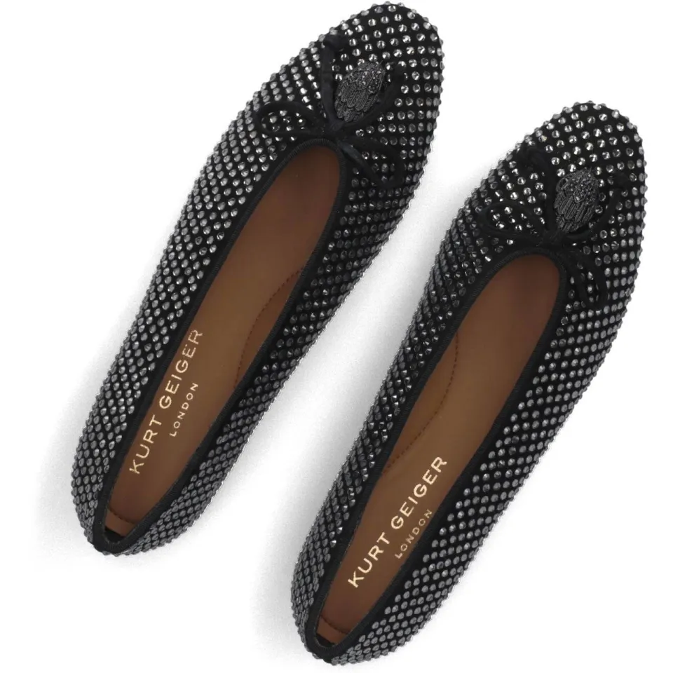 Kurt Geiger Ballerina's Sloane Eagle Ballerina Zwart, foto 4