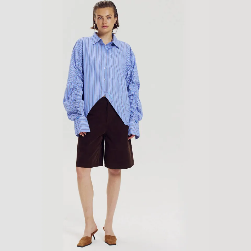 Harper & Yve Ted-ls gestreepte blouse blauw, foto 4