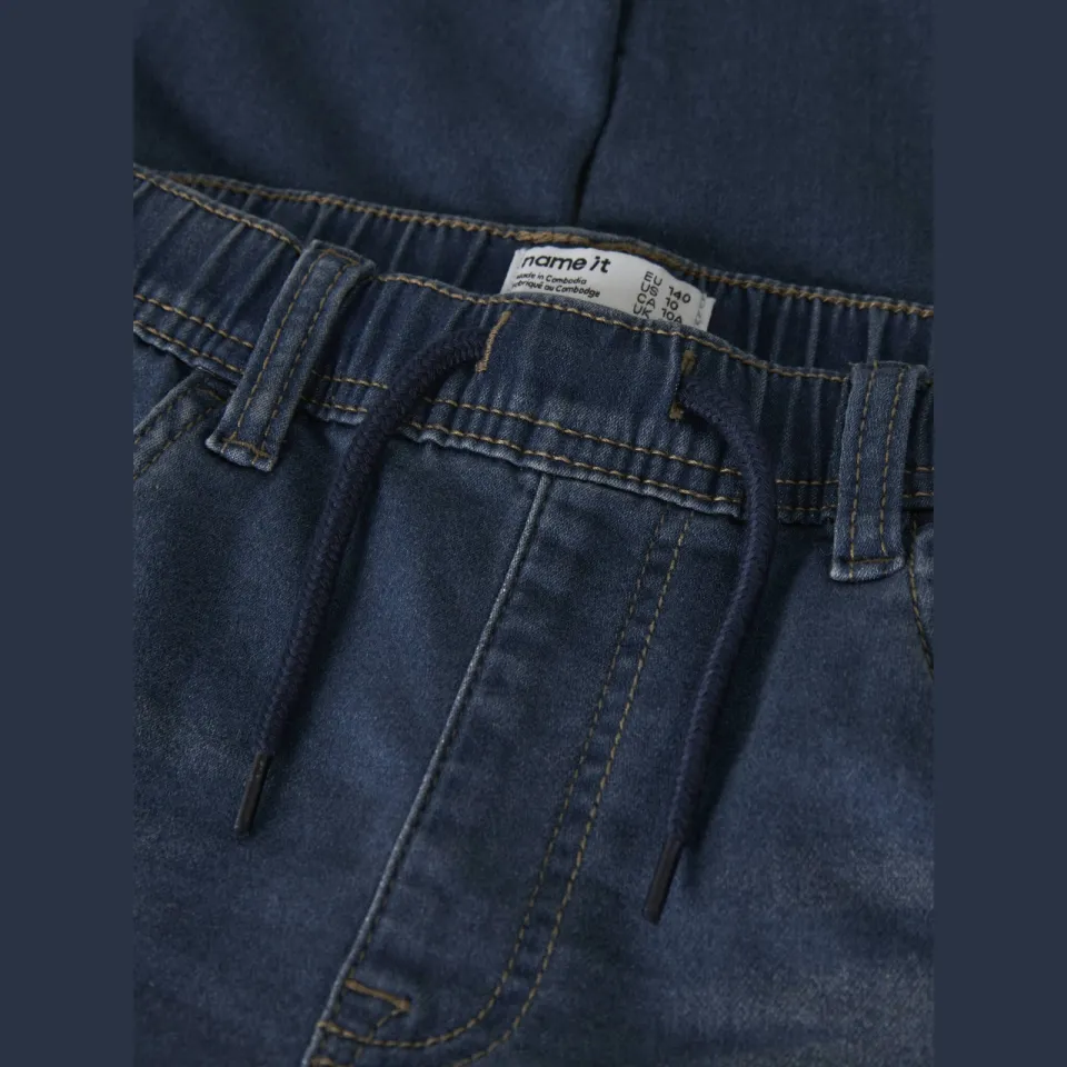 NAME IT KIDS slim fit jeans NKMRYAN JOGGER dark blue denim, foto 8