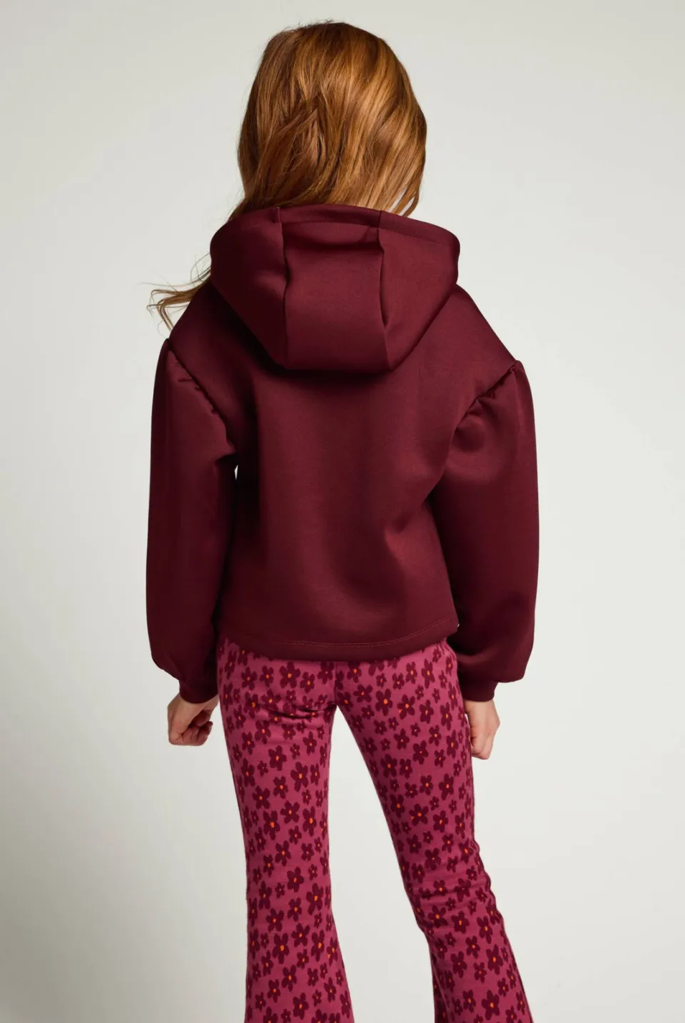 LOOXS little boxy hoodie - donkerrood, foto 7