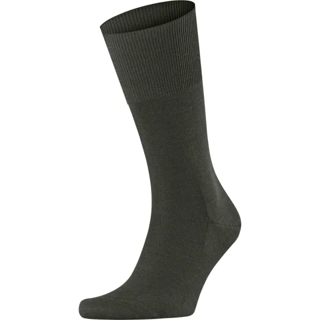 Falke Airport wolmix sokken marineblauw groen