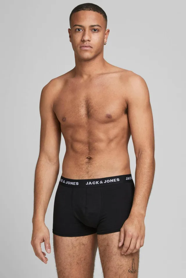 Jack & Jones Solid boxershorts 10-pack zwart Black