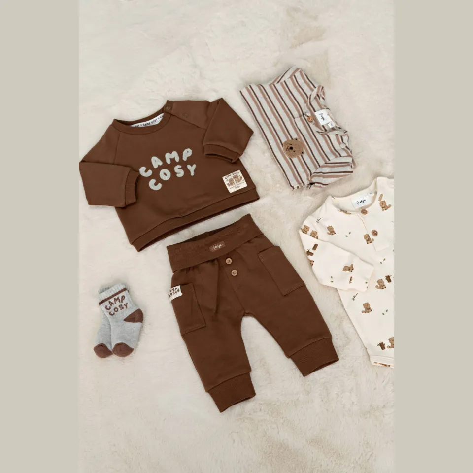 Feetje sweater Tiny Timber Tales - bruin, foto 3