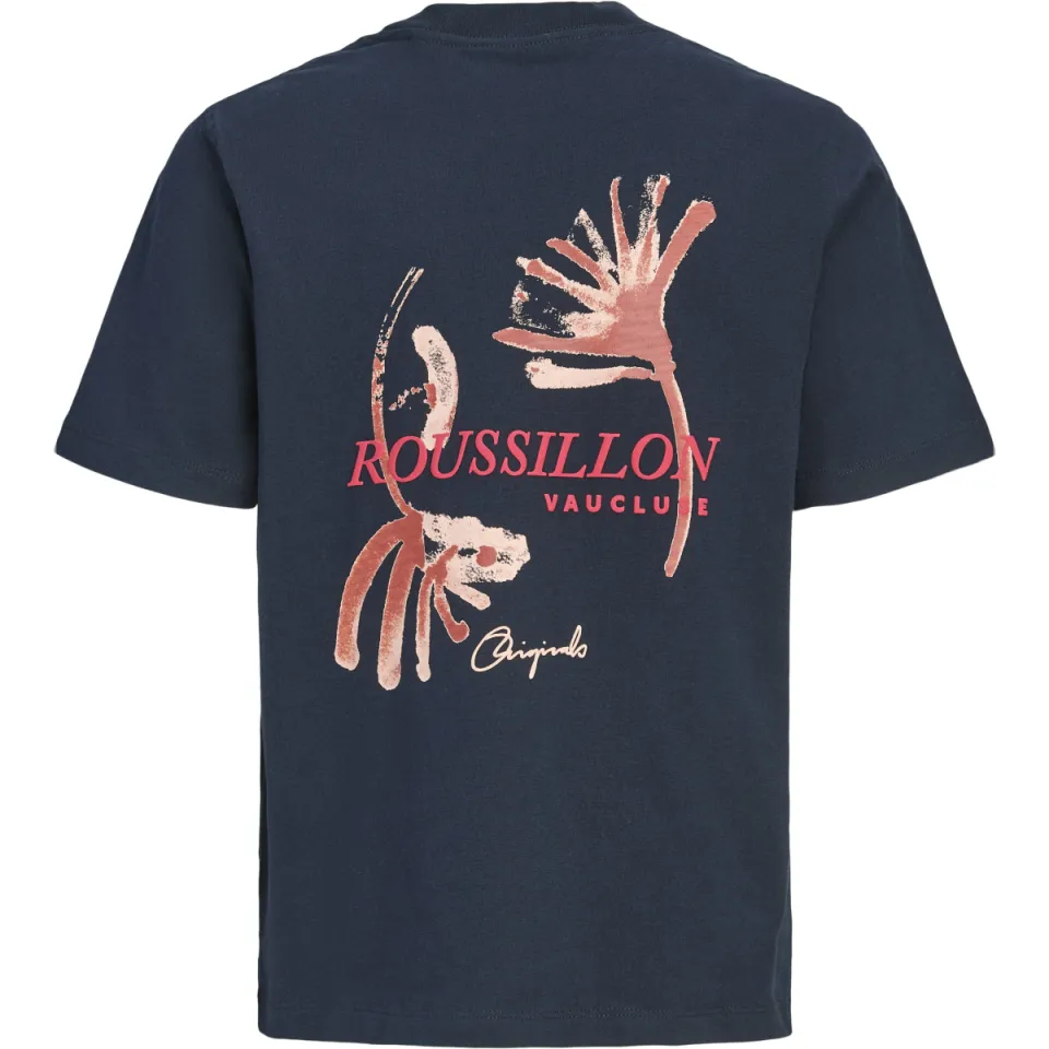 Jack & Jones junior t-shirt met backprint donkerblauw, foto 4