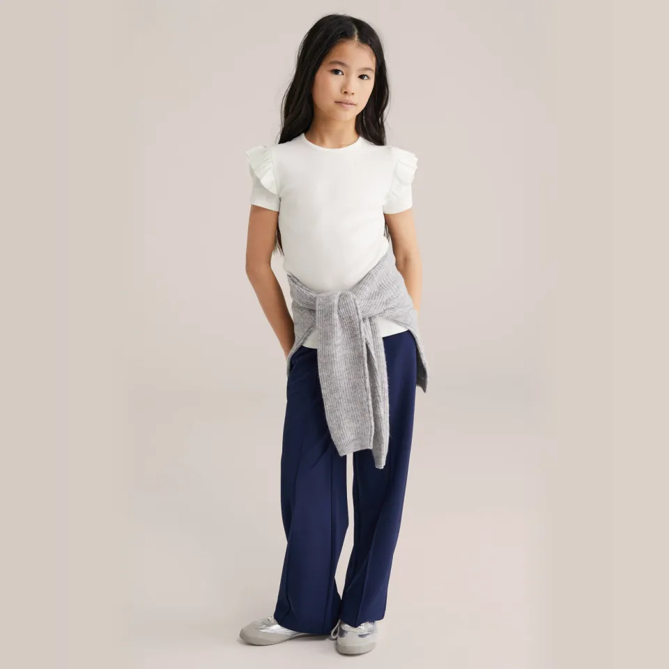 WE Fashion t-shirt met ruches wit, foto 3