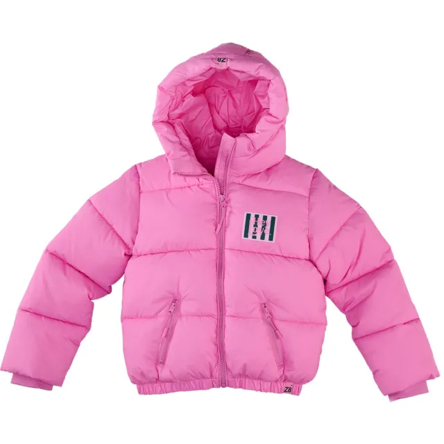 Z8 kids gewatteerde winterjas Fabienne roze, foto 2