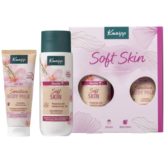 Kneipp Soft Skin geschenkset - body milk 75 ml + douche Soft Skin 200 ml