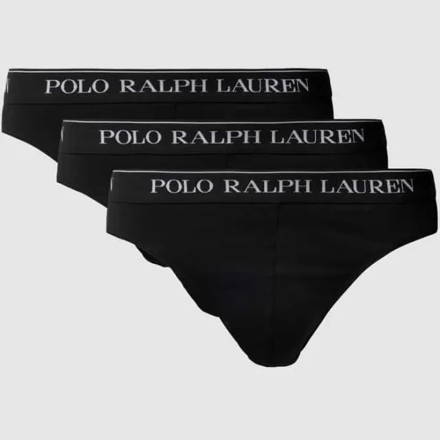 Polo Ralph Lauren Slips, per 3 verpakt Zwart