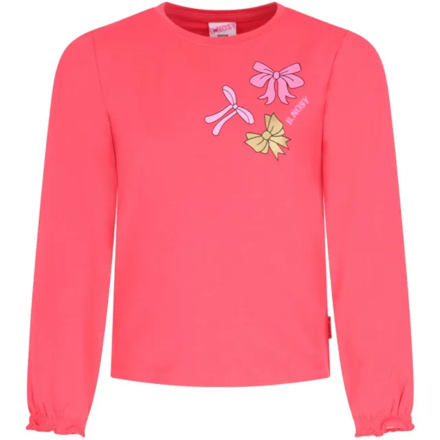 B.Nosy Tonia rechtvallende longsleeve met print koraalrood