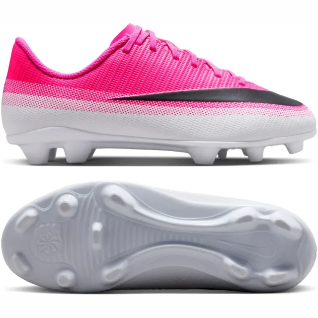 Nike Mercurial Vapor 17 Club Gras / Kunstgras Voetbalschoenen (MG) Kids Felroze Wit Zwart