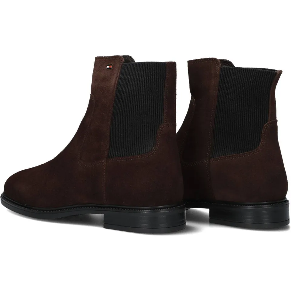 Tommy Hilfiger Enkellaarsjes Enamel Flag Suede Ankle Chelsea Bruin, foto 2