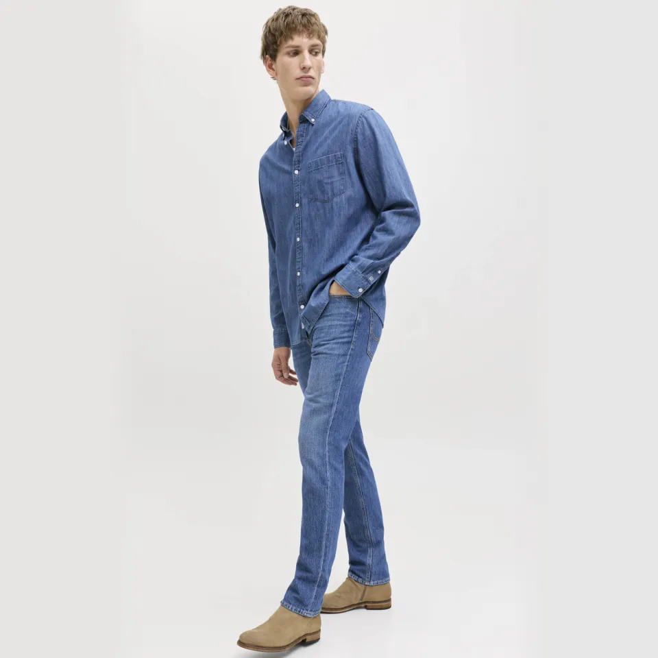 Jack & Jones JEANS INTELLIGENCE JJICLARK JJORIGINAL regular fit jeans mid blue 415 Mid Blue