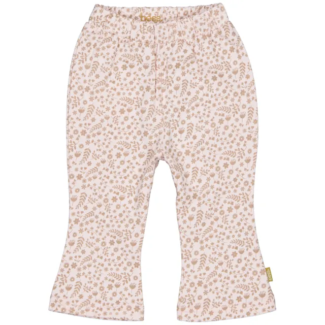 BESS flared broek met print ecru, foto 2