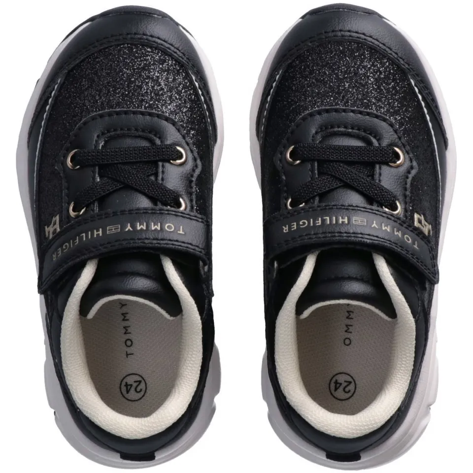 Tommy Hilfiger sneakers met glitters - zwart, foto 3