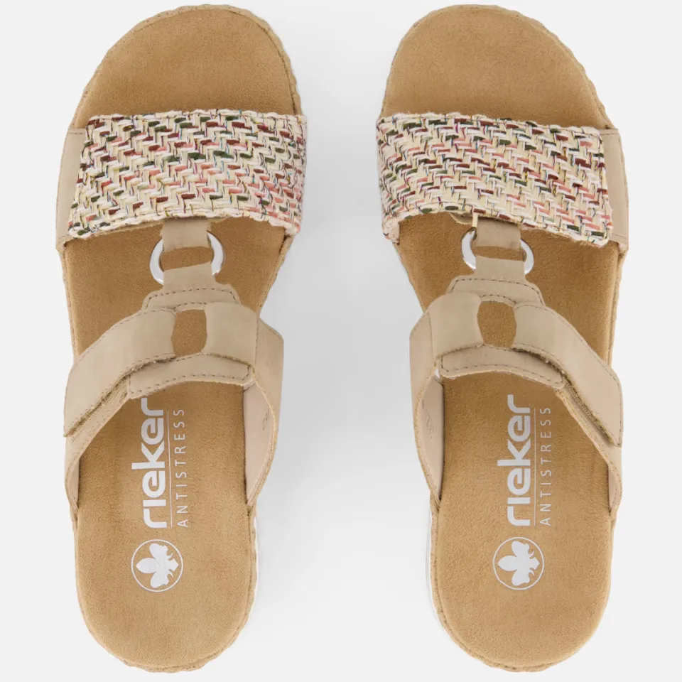 Rieker V06P9 slippers beige, foto 5