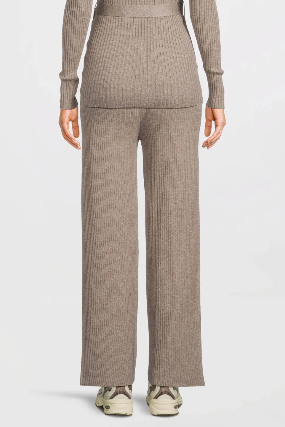 LOVE2WAIT wide leg high waist zwangerschapsbroek beige, foto 5