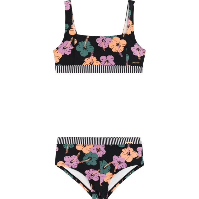 Protest crop bikini PRTJENINE JR zwart/multi