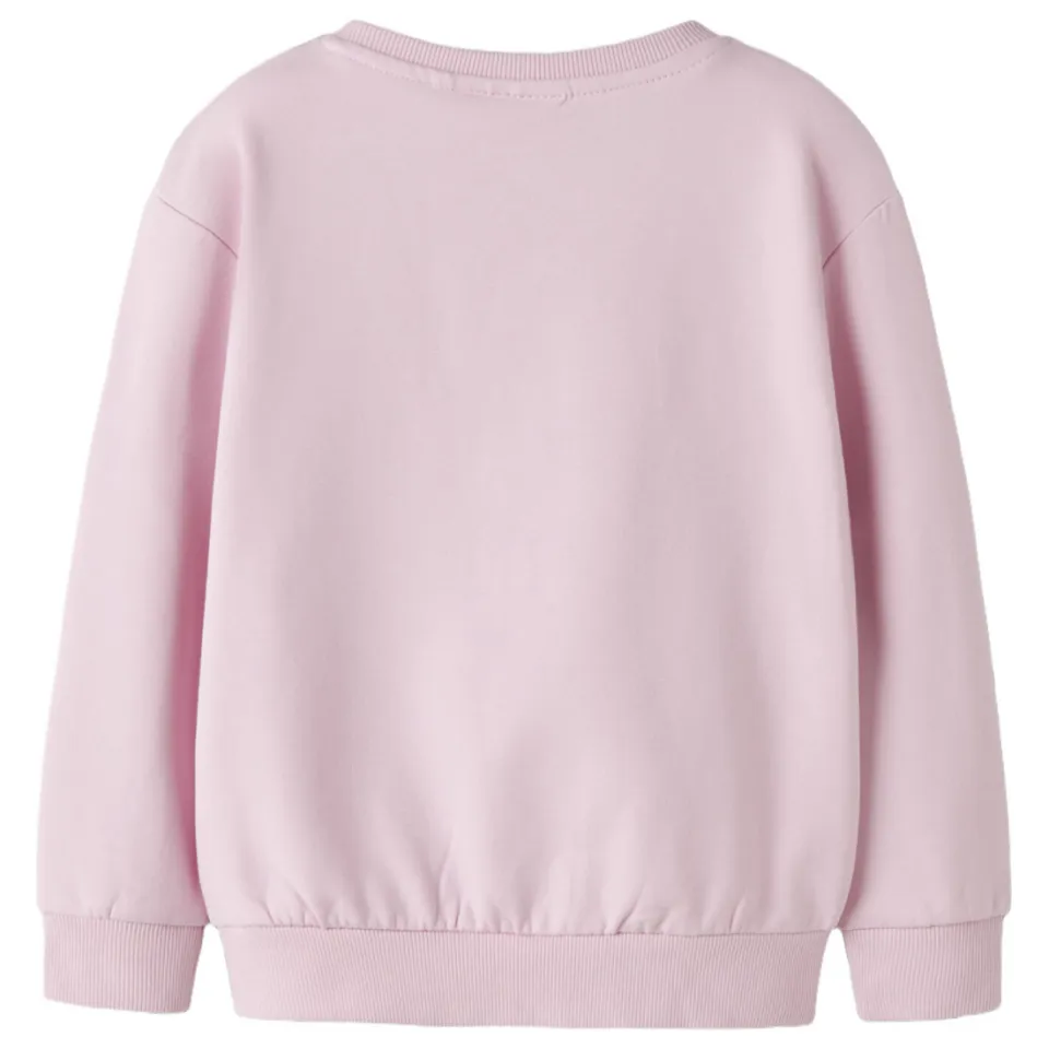 NAME IT MINI rechtvallende sweater met print - lichtroze, foto 2
