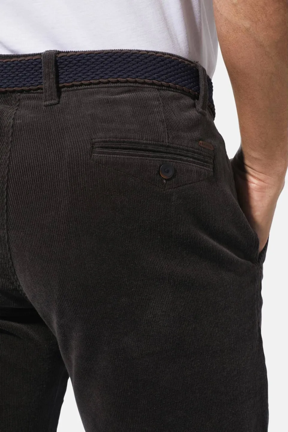 Babista corduroy regular fit broek donkerbruin, foto 6