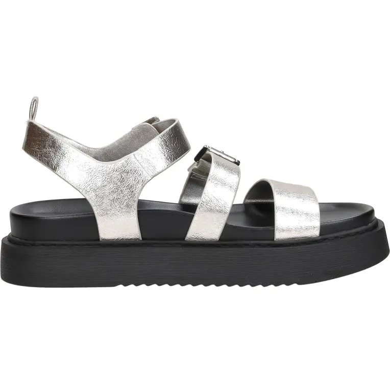 Tamaris 28401-957 sleehak sandalen zilver Zilverkleur