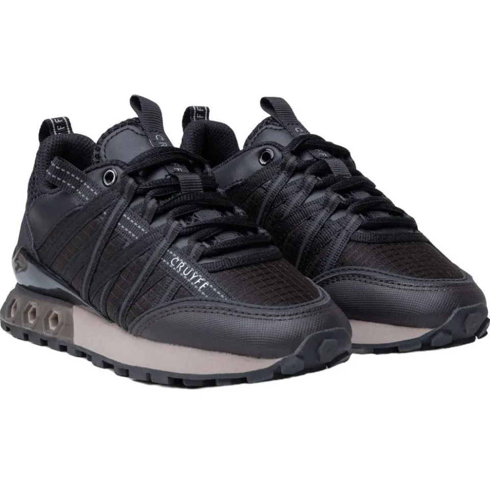 Cruyff Fearia Hex-Tech leren sneakers - donkerbruin, foto 4