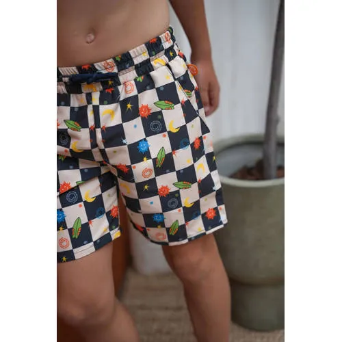 Just Beach zwemshort Poolday zwart/ecru, foto 5