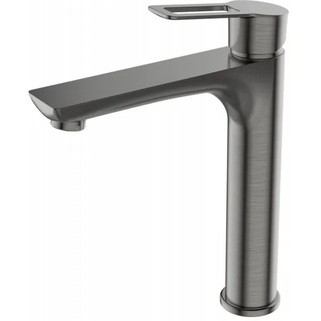 Sanimar Tirreno wastafelkraan verhoogd gunmetal