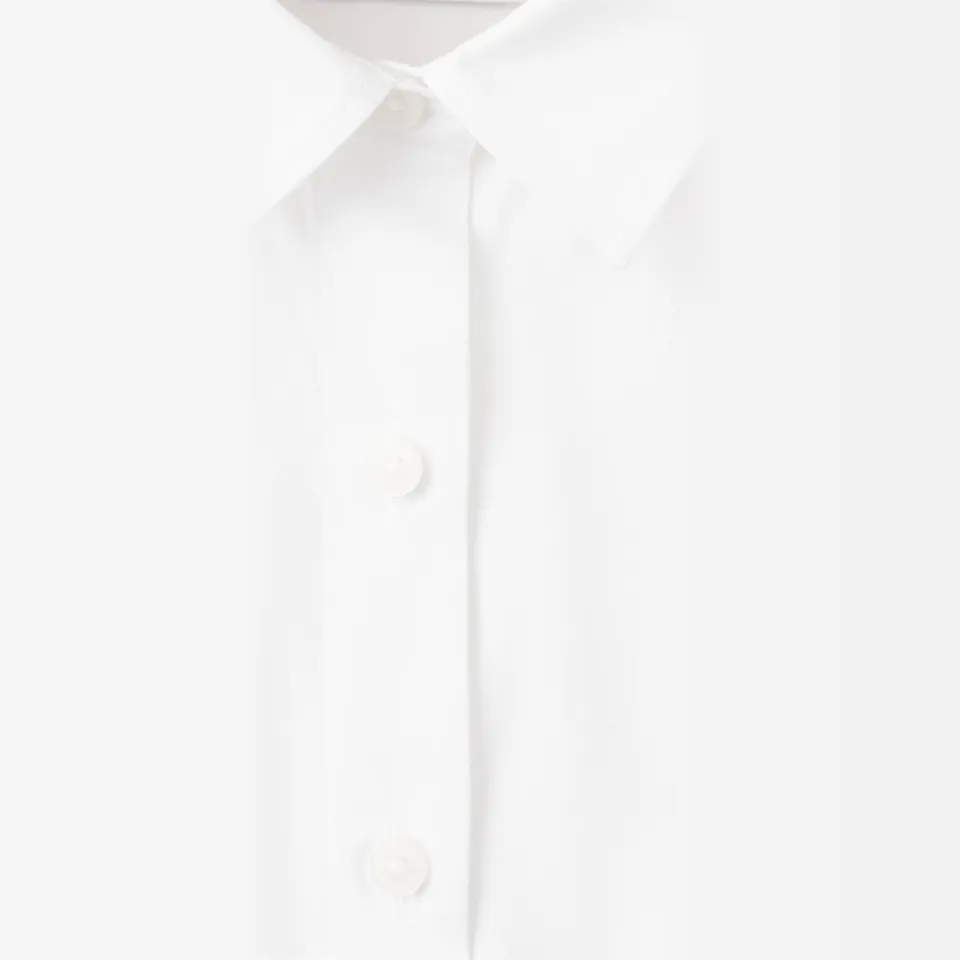 Mango Kids blouse met klassieke kraag wit, foto 7