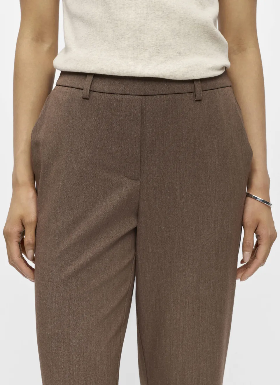 Object straight leg casual broek - lichtbruin, foto 4