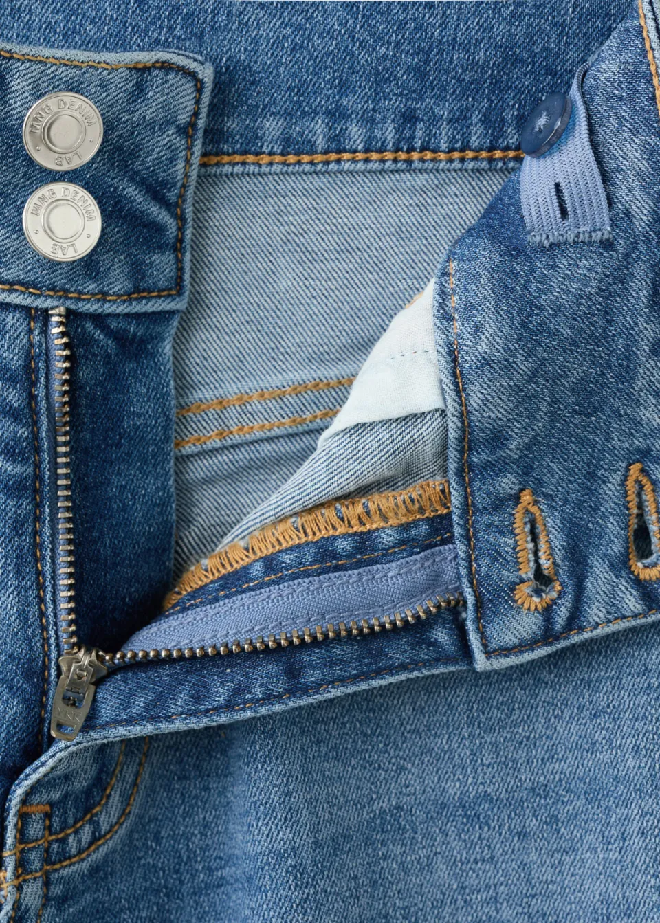 Mango Kids flared jeans met split - medium blauw, foto 4
