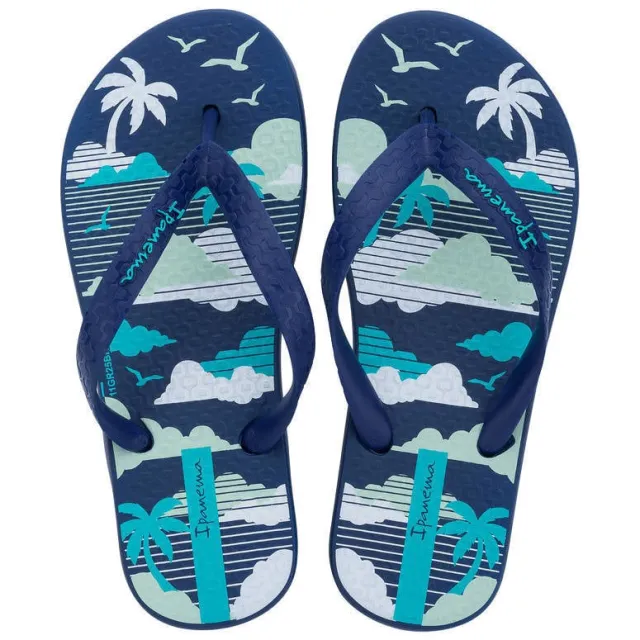 Ipanema teenslippers donkerblauw Blauw/wit