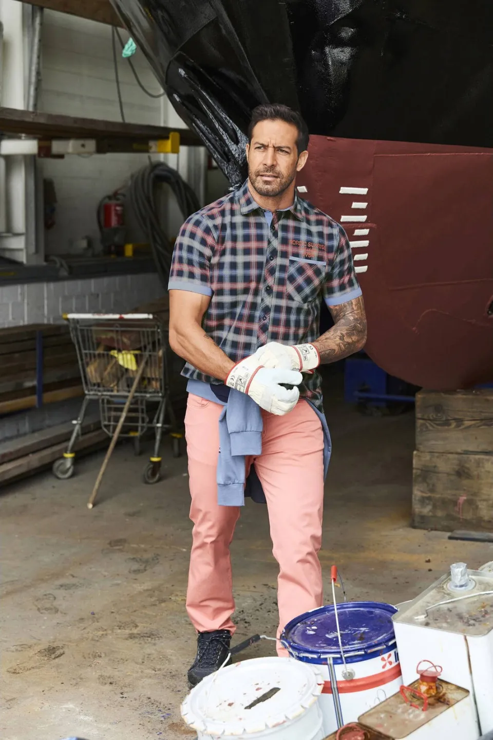 Jan Vanderstorm casual overhemd donkerblauw, foto 3