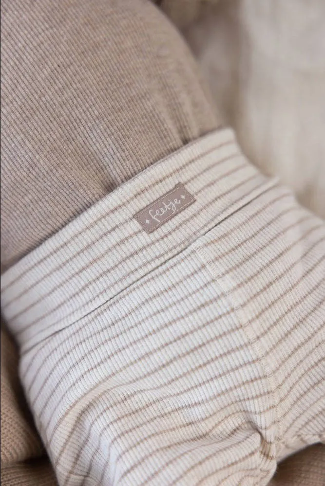 Feetje babybroek taupe gestreept, foto 8