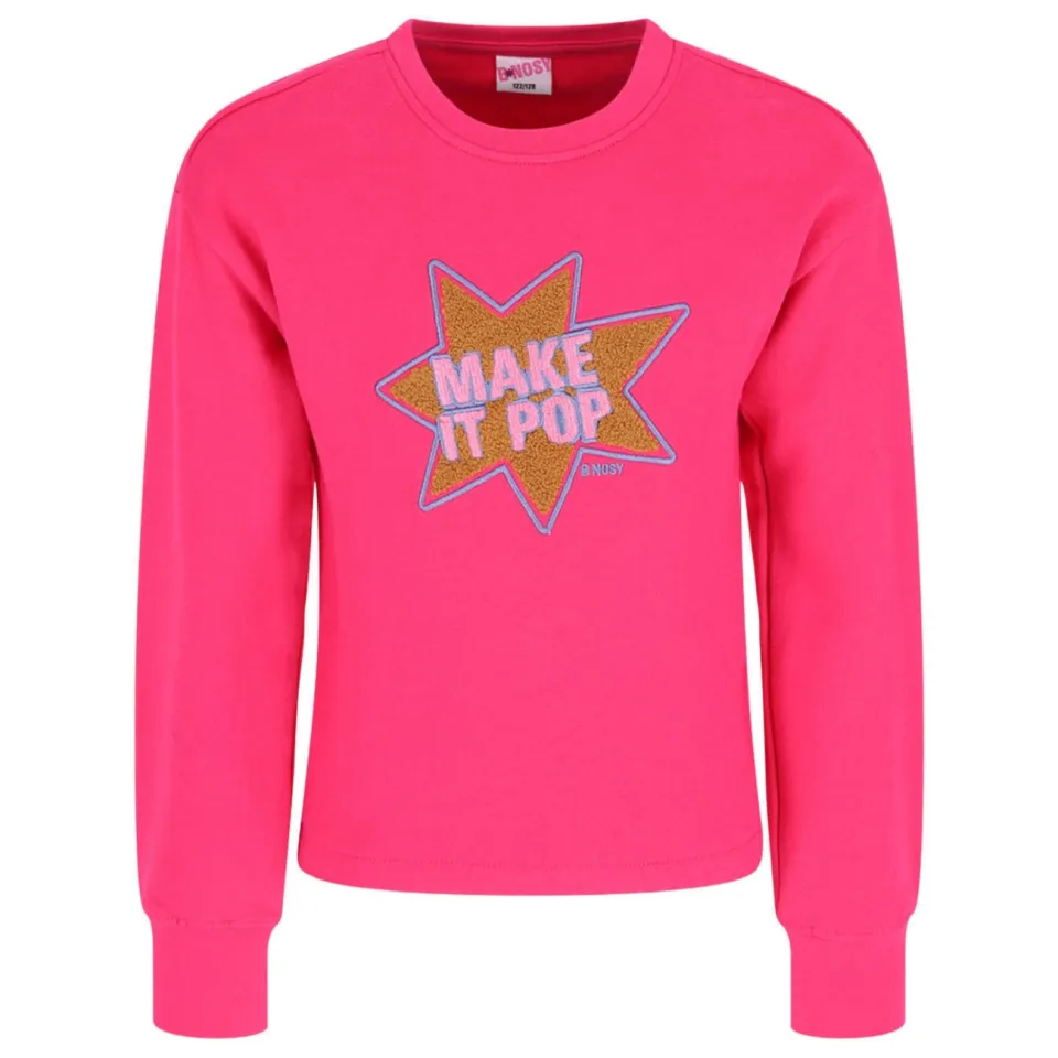 B.Nosy rechtvallende sweater met print roze, foto 2