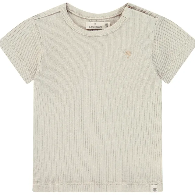 A Tiny Story t-shirt rib beige
