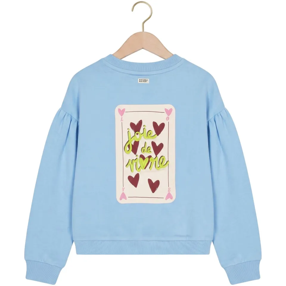Tumble 'n Dry sweater met borduursels en backprint - blauw, foto 5