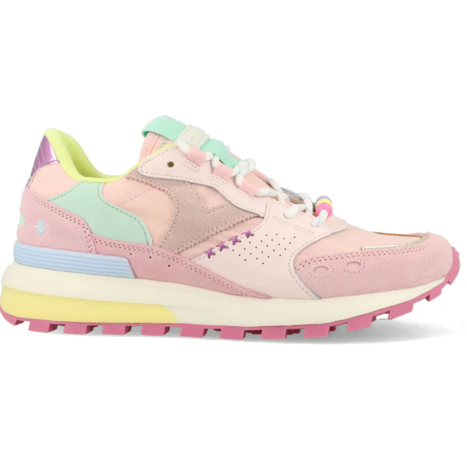 Victoria Luna Nylon Serraje lage sneakers roze Multicolour