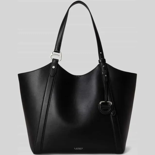 Lauren Ralph Lauren Shopper van kalfsnappa met binnenzakken Zwart