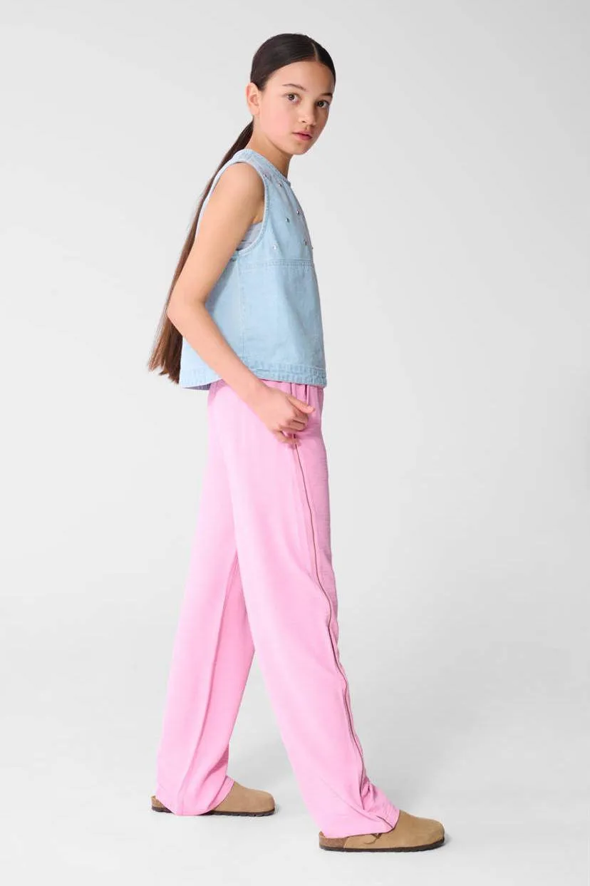 Shoeby Piping Twist broek lichtroze, foto 3