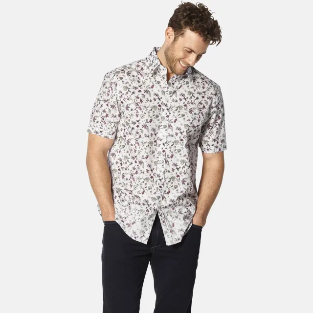 Babista regular fit overhemd Plus Size met print - wit