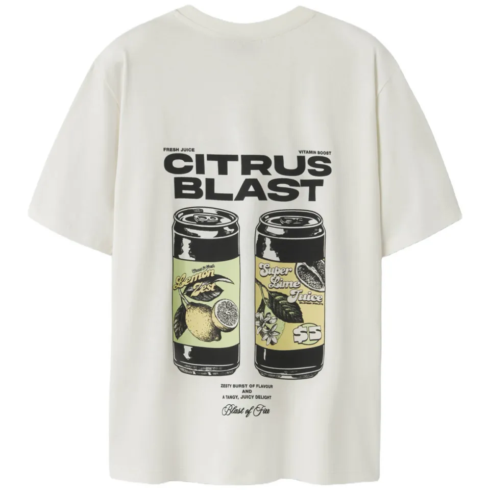 LMTD T-shirt met backprint ecru, foto 3