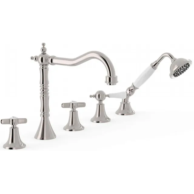 Badrandkraan Tres Clasic Mengkraan Incl. Omstelknop en Handdouche RVS