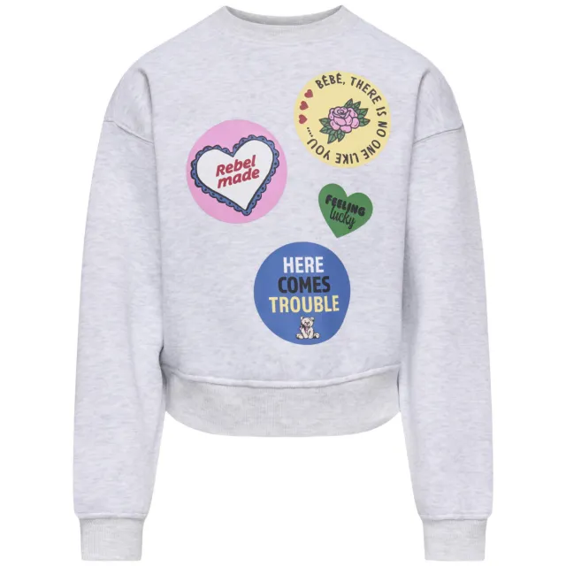 Only KIDS ONLY GIRL sweater met backprint - grijs