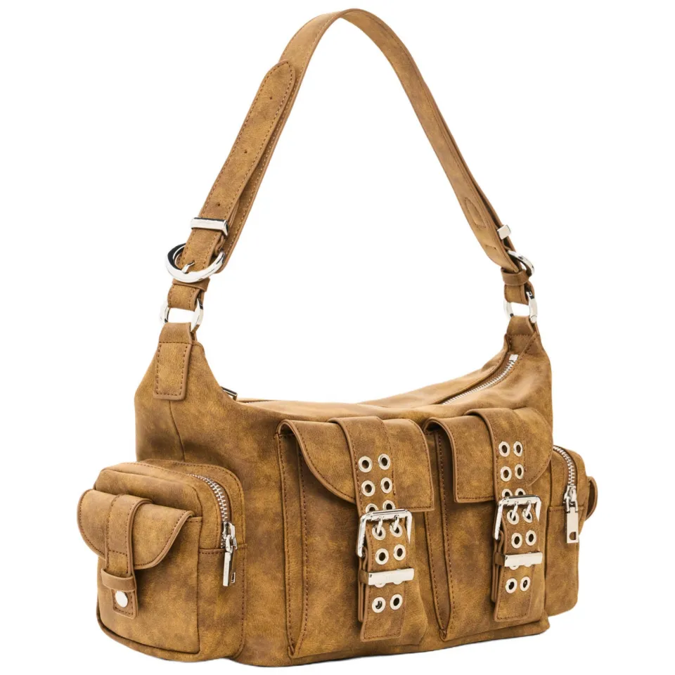 Desigual schoudertas camel, foto 3