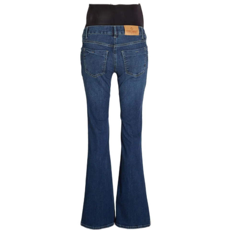 LOVE2WAIT flared zwangerschapsjeans Judy blauw, foto 3