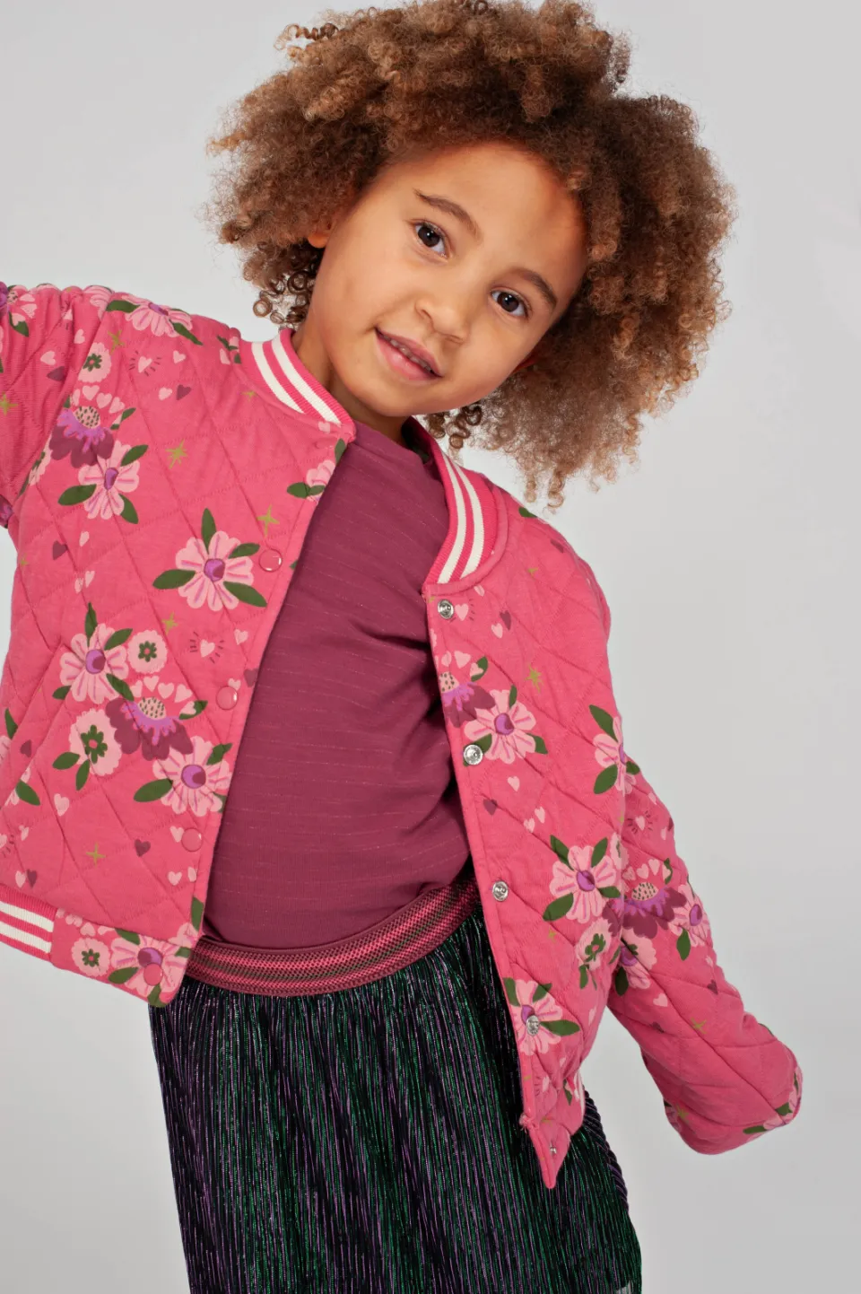 Jubel Moon Flowers longsleeve donkerroze, foto 6