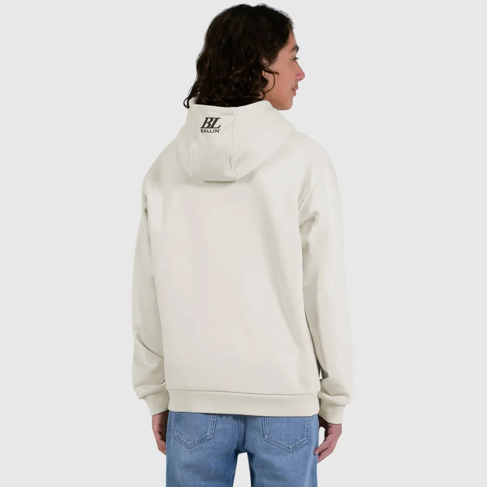 Ballin hoodie met print - ecru, foto 5