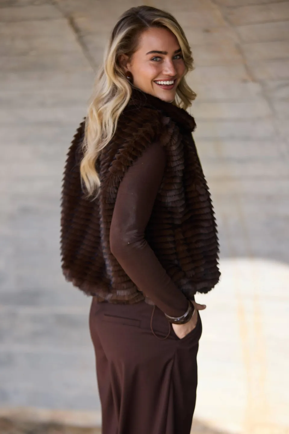 NUKUS gilet - donkerbruin, foto 4