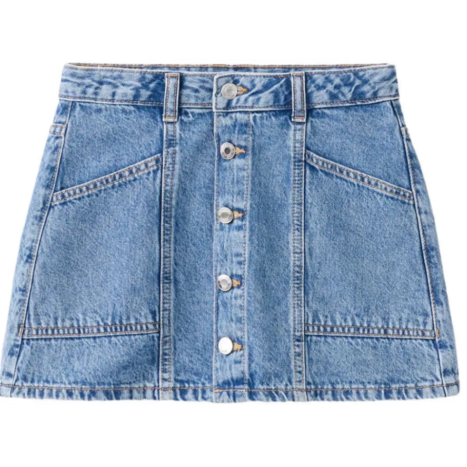 Mango korte spijkerrok mediumblauw medium blue denim, foto 2